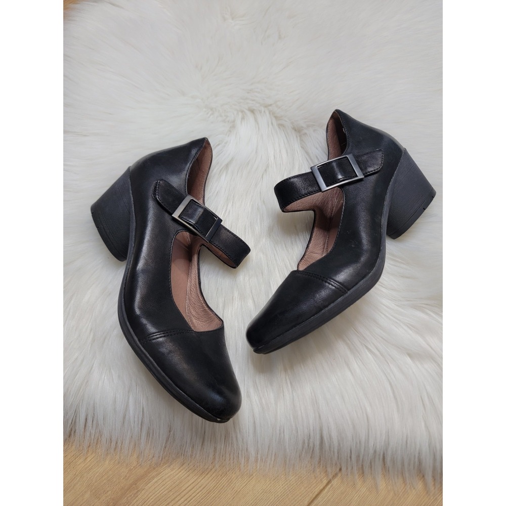 Dansko Roxanne Mary Jane Shoes Women's 41 US 10.5-11 Black Burnished Nubuck